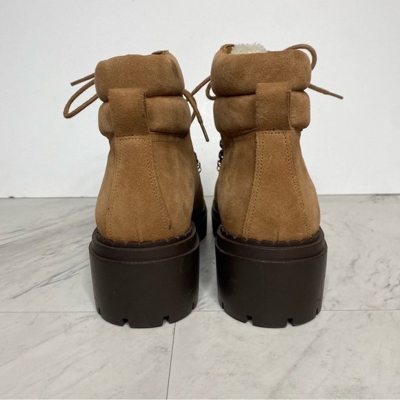 Marc Fisher Nairy Brown Suede Lace Up Hiking Bootie 9 1/2 M - Picture 3 of 16